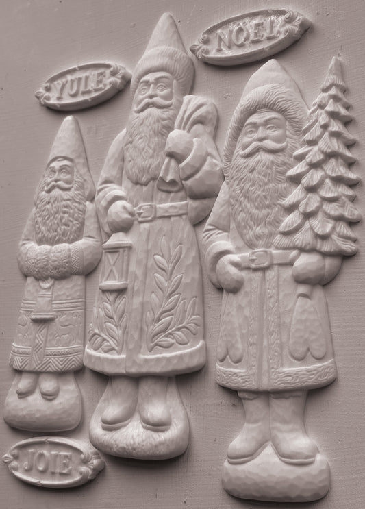 IOD Belsnickel Mould • Iron Orchid Designs • 6×10 Folk Art German Christmas Figure & Holiday Sign Mould • Ships in 1–2 Days