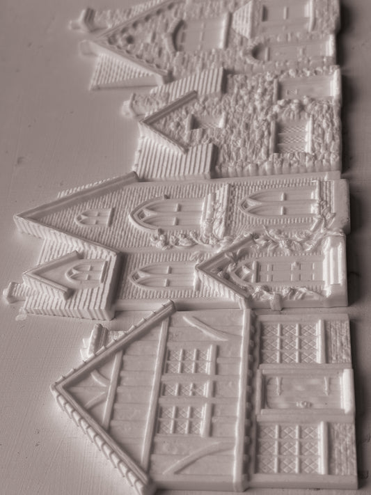 IOD Charlbury Lane Mould • Iron Orchid Designs • 6×10 English Cottage Village & Architectural House Mould • Ships in 1–2 Days