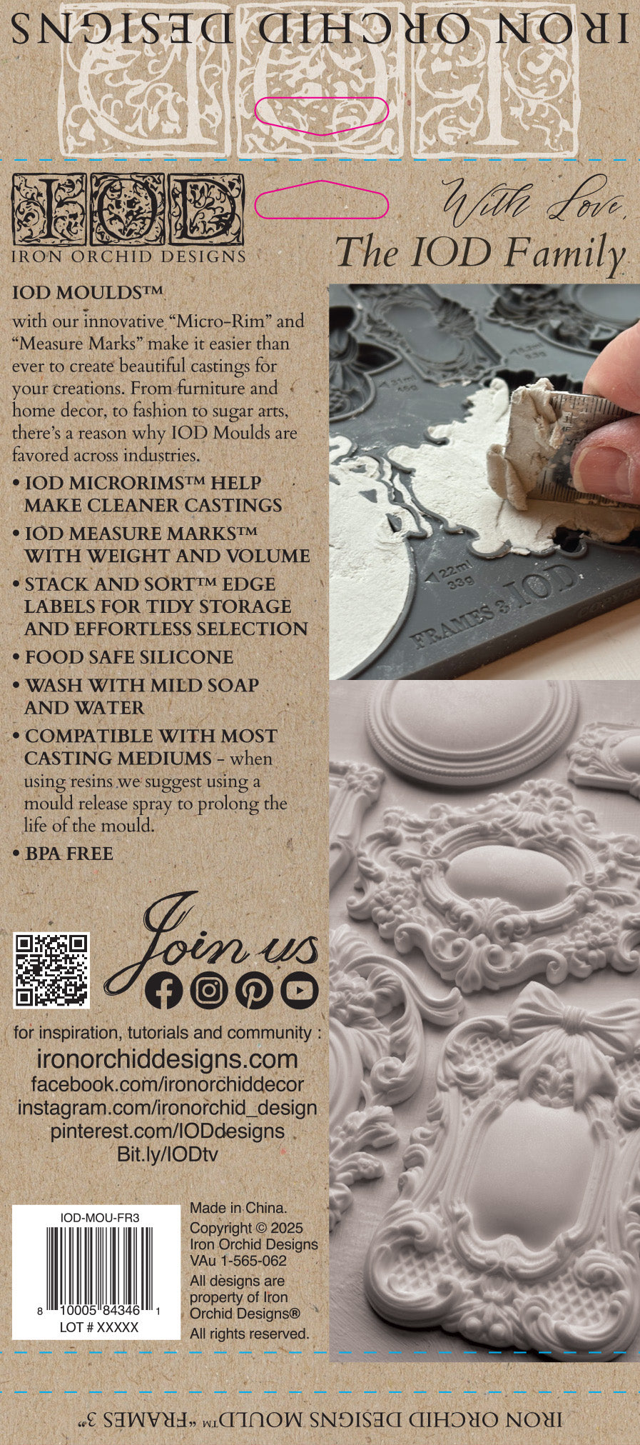 IOD Frames Three 6x10 Decor Mould