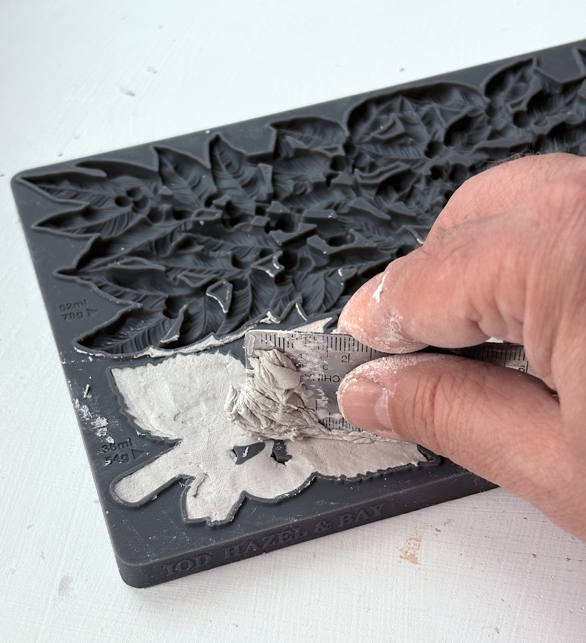 IOD Hazel & Bay Mould • Iron Orchid Designs • 6×10 Hazelnut and Bayberry Botanical Branch Mould • Ships in 1–2 Days