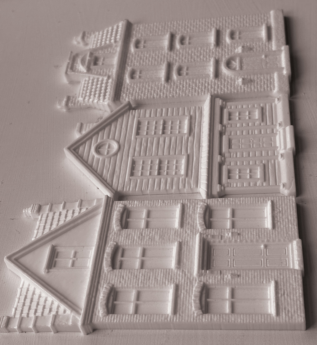 IOD Old Colchester Road Mould • Iron Orchid Designs • 6×10 Tall Historic House & Village Facade Mould • Ships in 1–2 Days