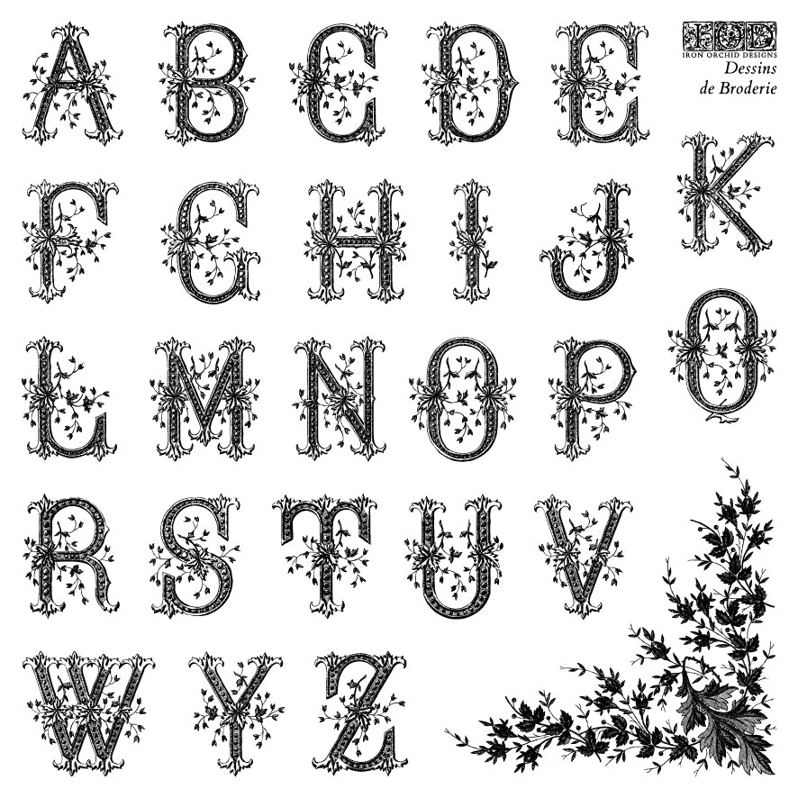 IOD Dessins de Broderie Stamp Set