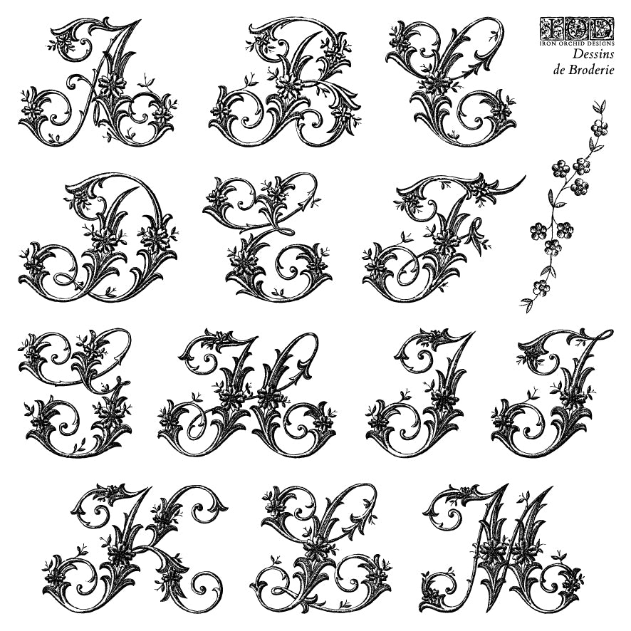 IOD Dessins de Broderie Stamp Set