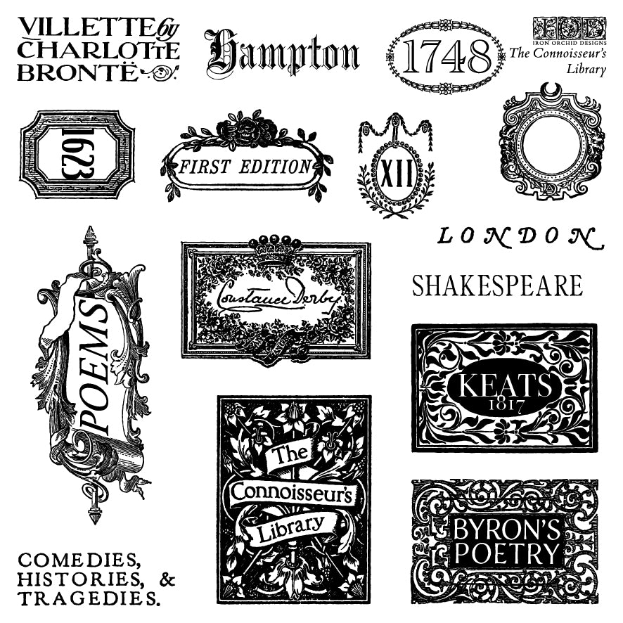 IOD The Connoisseur’s Library Stamp Set