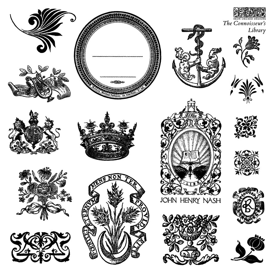 IOD The Connoisseur’s Library Stamp Set