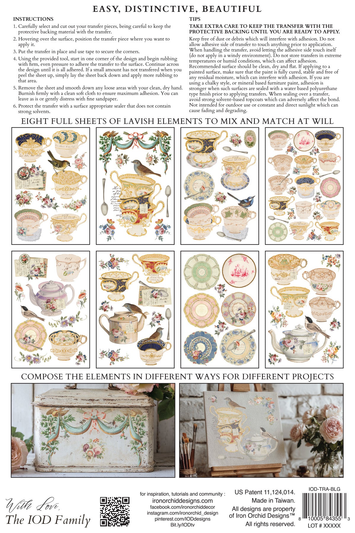 IOD The Belgravia Transfer Pad with (8) 8 x 12 Sheets