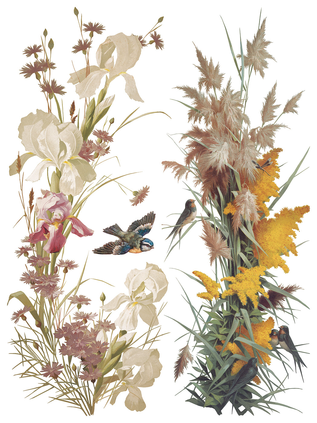 IOD Flowers by the Poets Transfer Pad with (8) 12 X 16