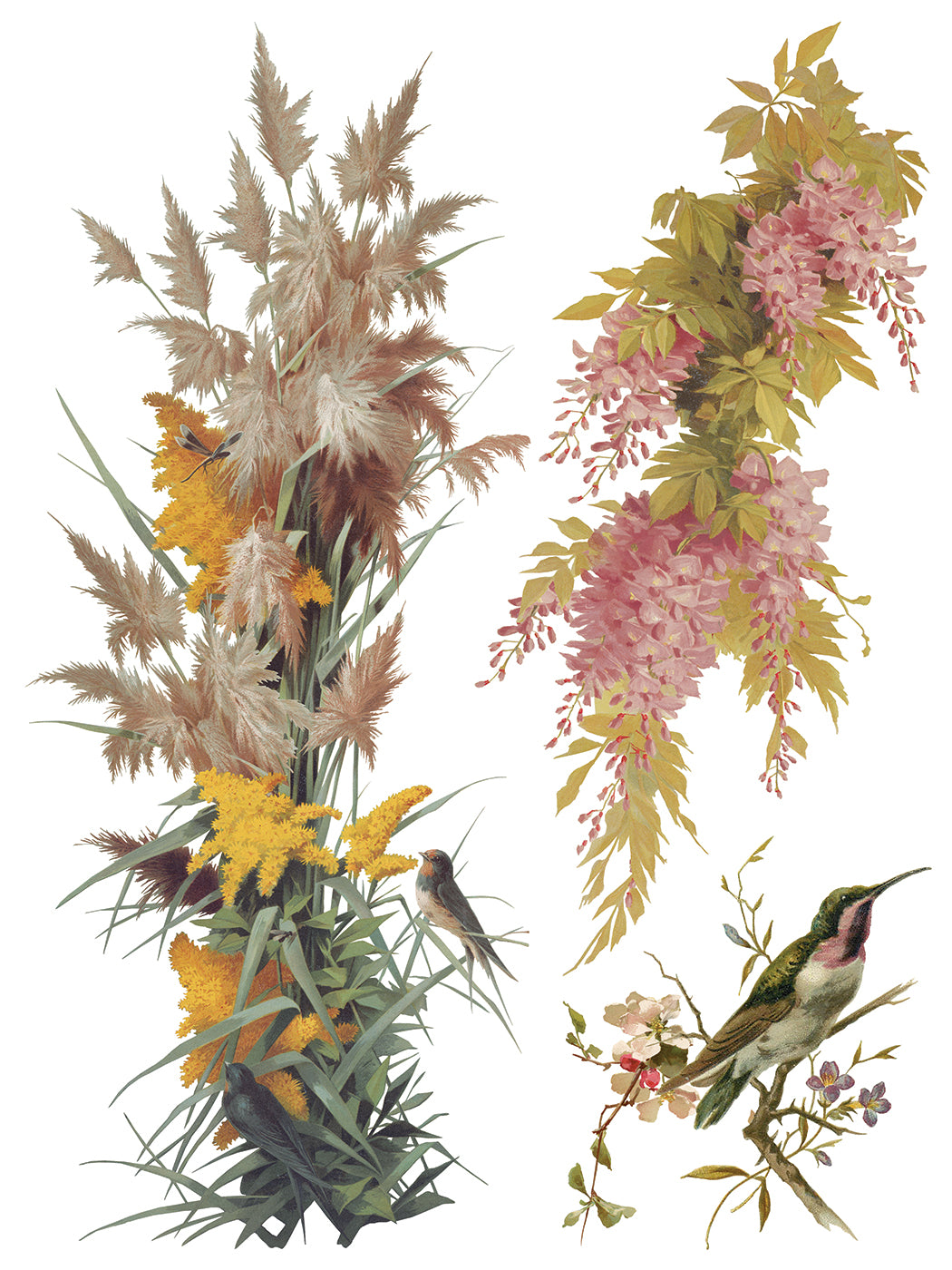IOD Flowers by the Poets Transfer Pad with (8) 12 X 16