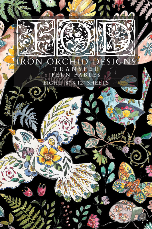 IOD Fern Fables Transfer Pad with (8) 8 x 12 Sheets