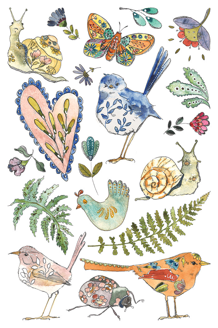 IOD Fern Fables Transfer Pad with (8) 8 x 12 Sheets