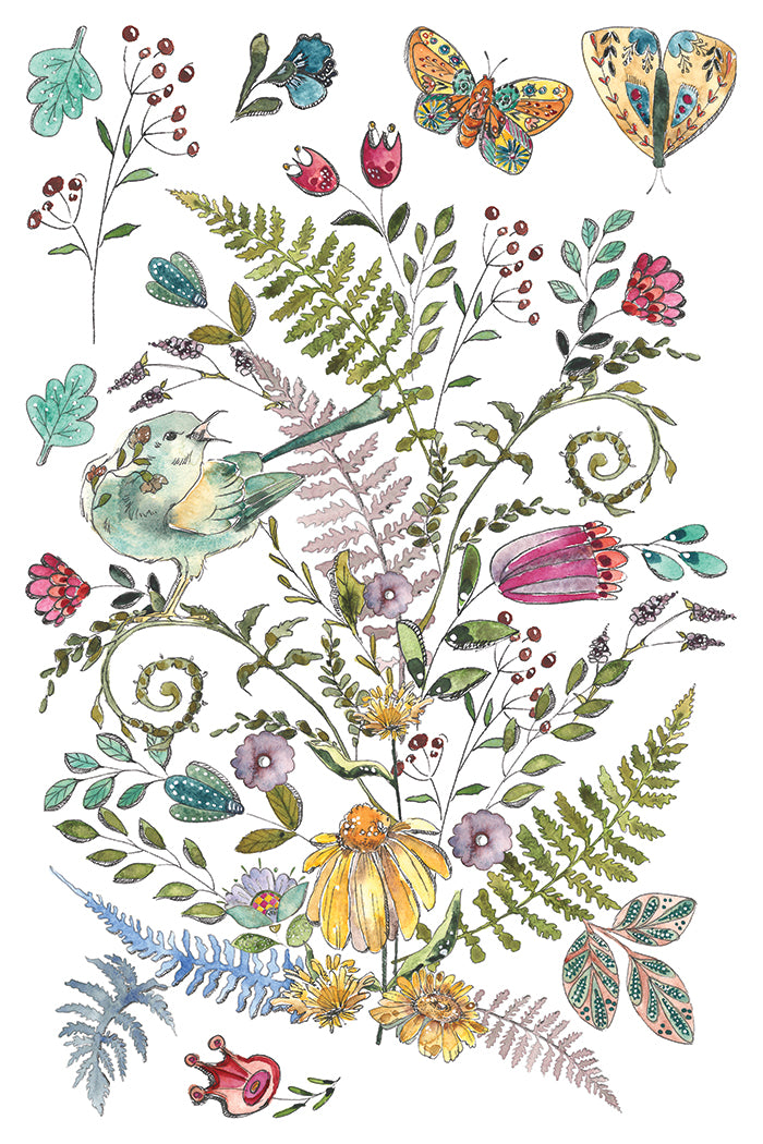 IOD Fern Fables Transfer Pad with (8) 8 x 12 Sheets
