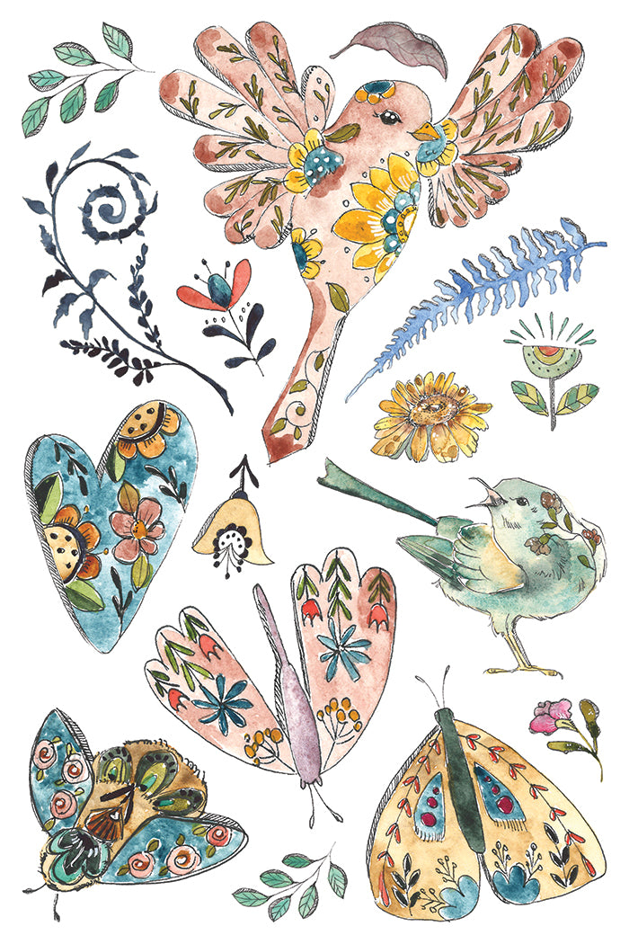 IOD Fern Fables Transfer Pad with (8) 8 x 12 Sheets
