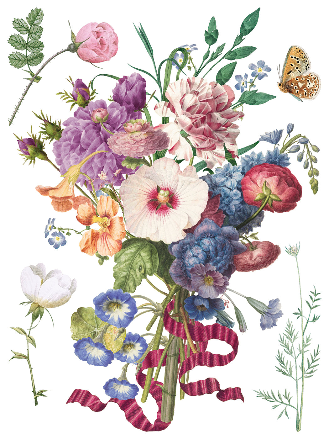IOD Marché des Fleurs Transfer Pad with (8) 12 X 16 Sheets