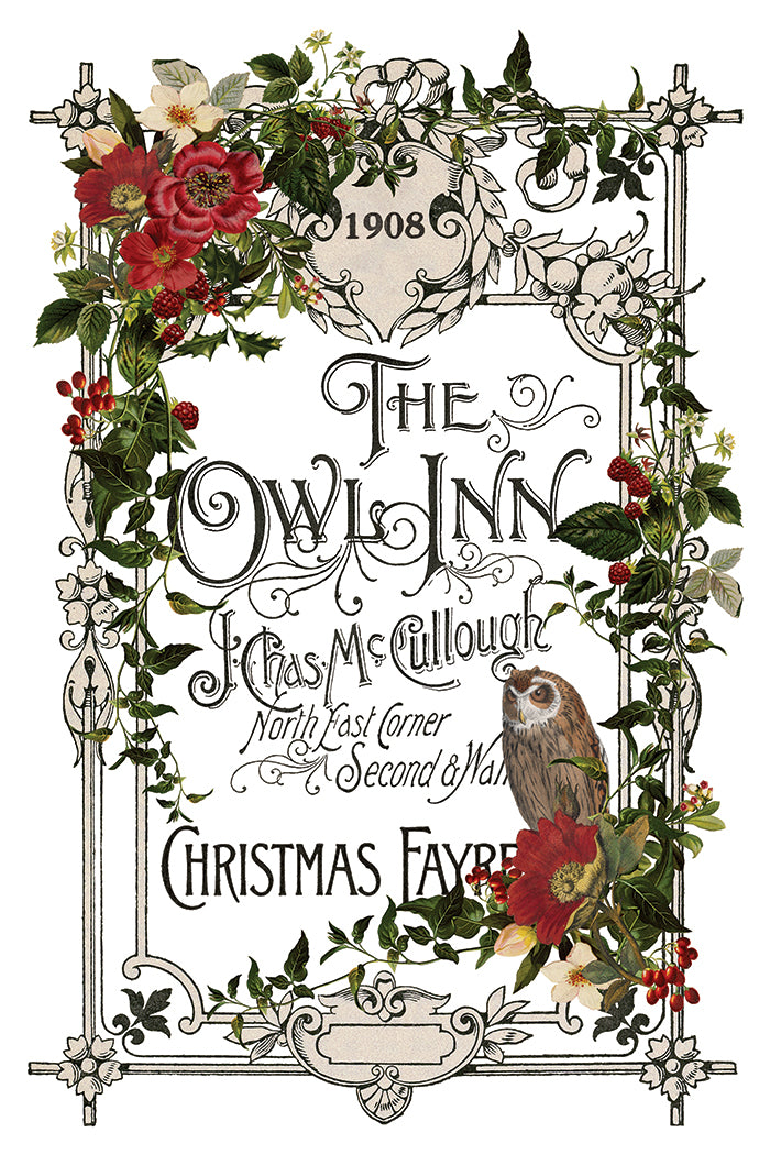 IOD Stag Tavern Transfer • Iron Orchid Designs • 8×12 English Pub Woodland Animals & Hunt Club Holiday Art • Ships in 1–2 Days