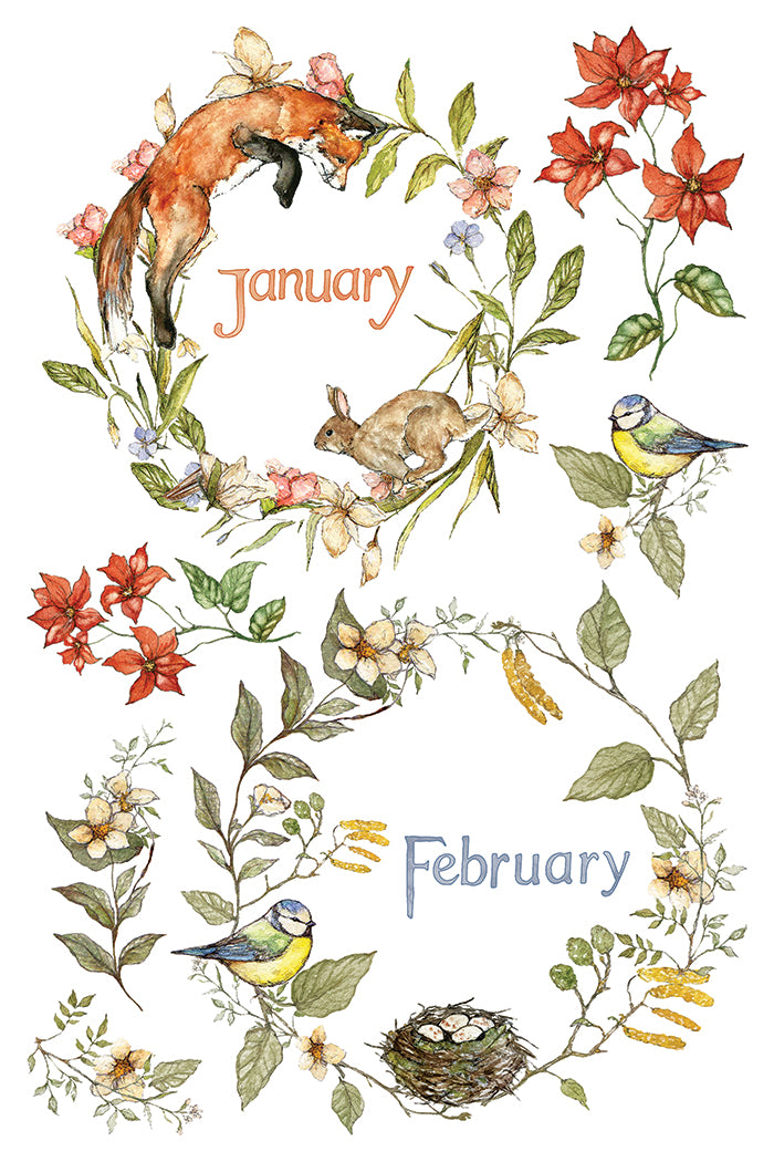 IOD The Bramblewood Diaries Transfer • Iron Orchid Designs • 8×12 Woodland Animals & Seasonal Botanical Wreaths • Ships in 1–2 Days