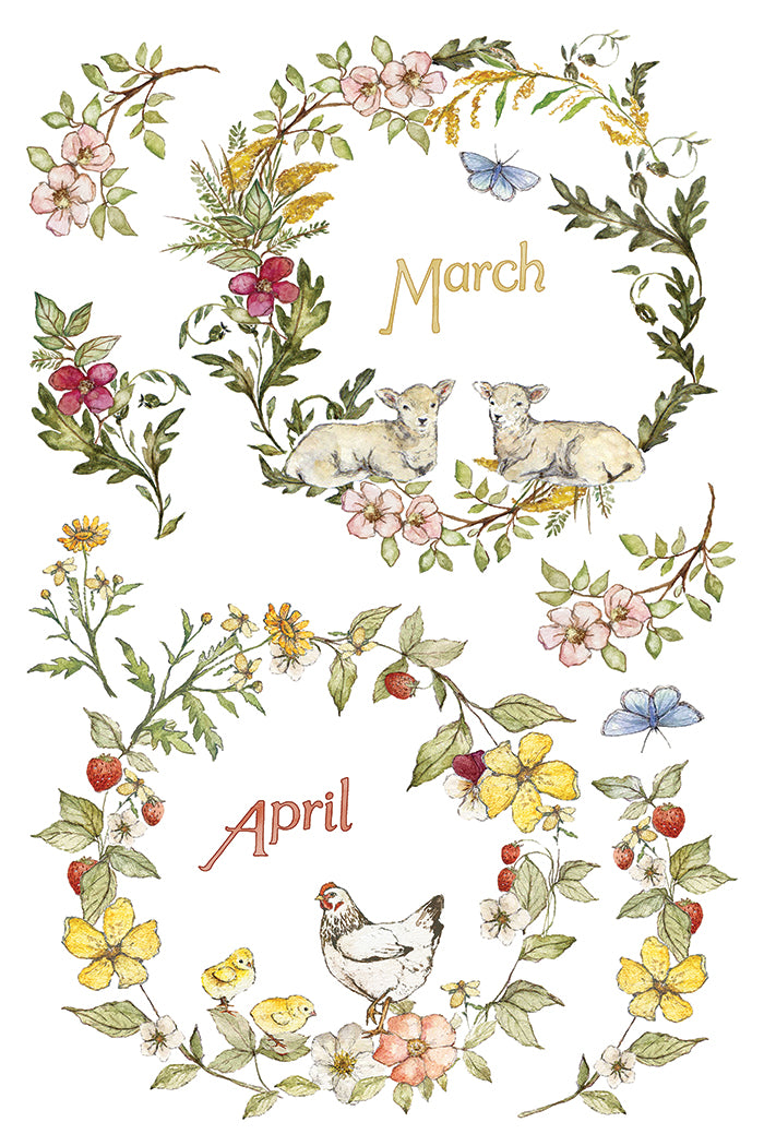IOD The Bramblewood Diaries Transfer • Iron Orchid Designs • 8×12 Woodland Animals & Seasonal Botanical Wreaths • Ships in 1–2 Days