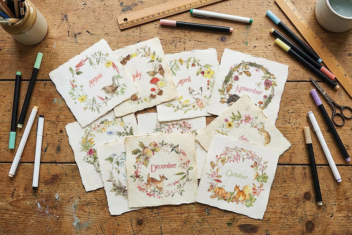 IOD The Bramblewood Diaries Transfer • Iron Orchid Designs • 8×12 Woodland Animals & Seasonal Botanical Wreaths • Ships in 1–2 Days