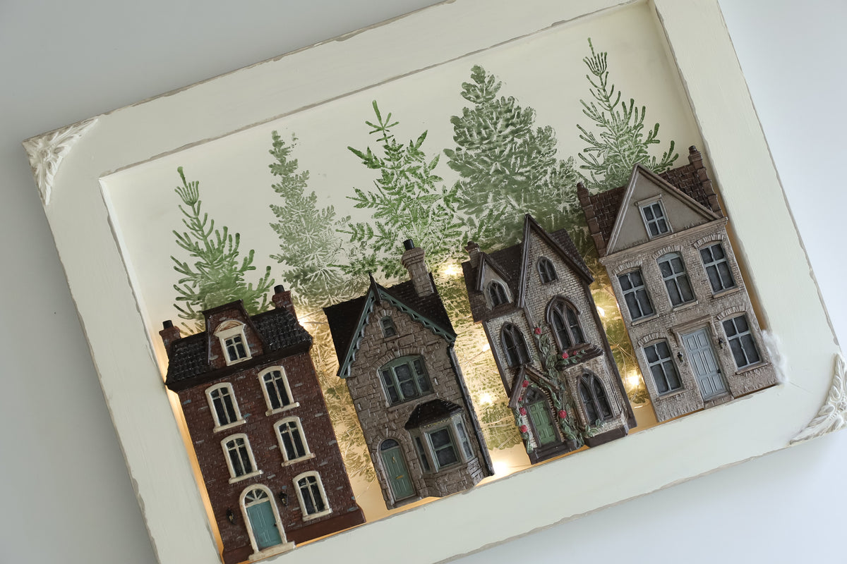 IOD Old Colchester Road Mould • Iron Orchid Designs • 6×10 Tall Historic House & Village Facade Mould • Ships in 1–2 Days