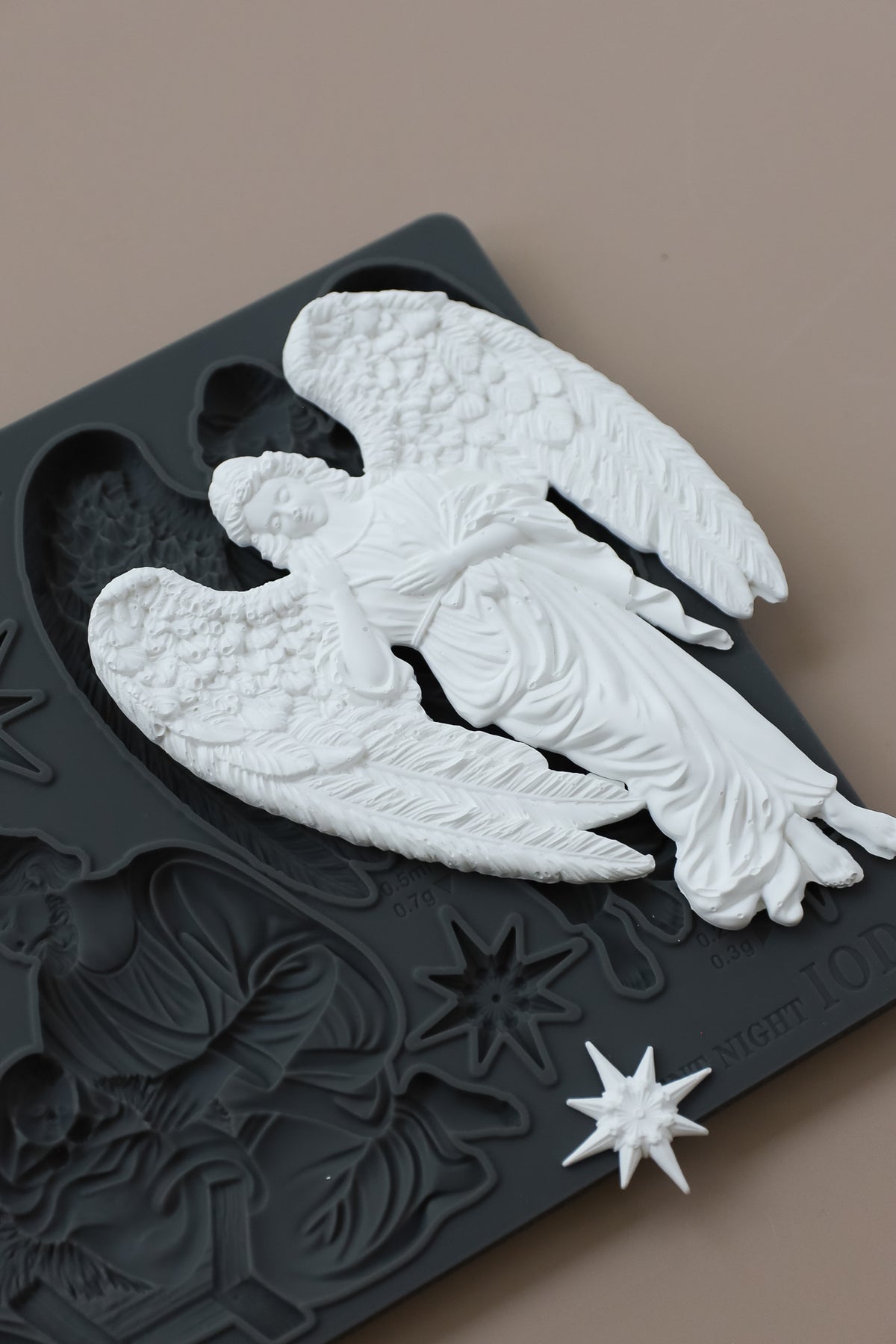 IOD Silent Night Mould • Iron Orchid Designs • 6×10 Nativity Scene & Christmas Angel Mould • Ships in 1–2 Days