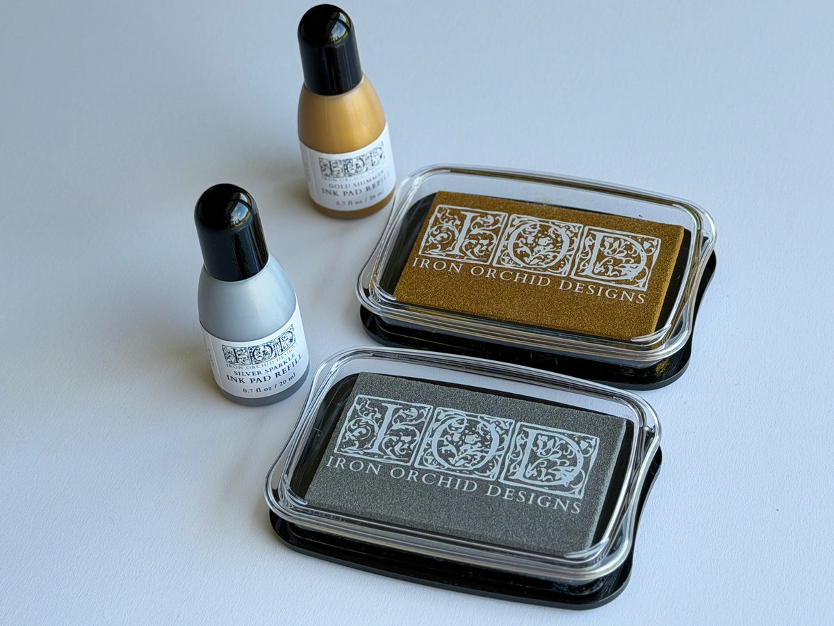 Gold Shimmer and Silver Sparkle Ink Pads