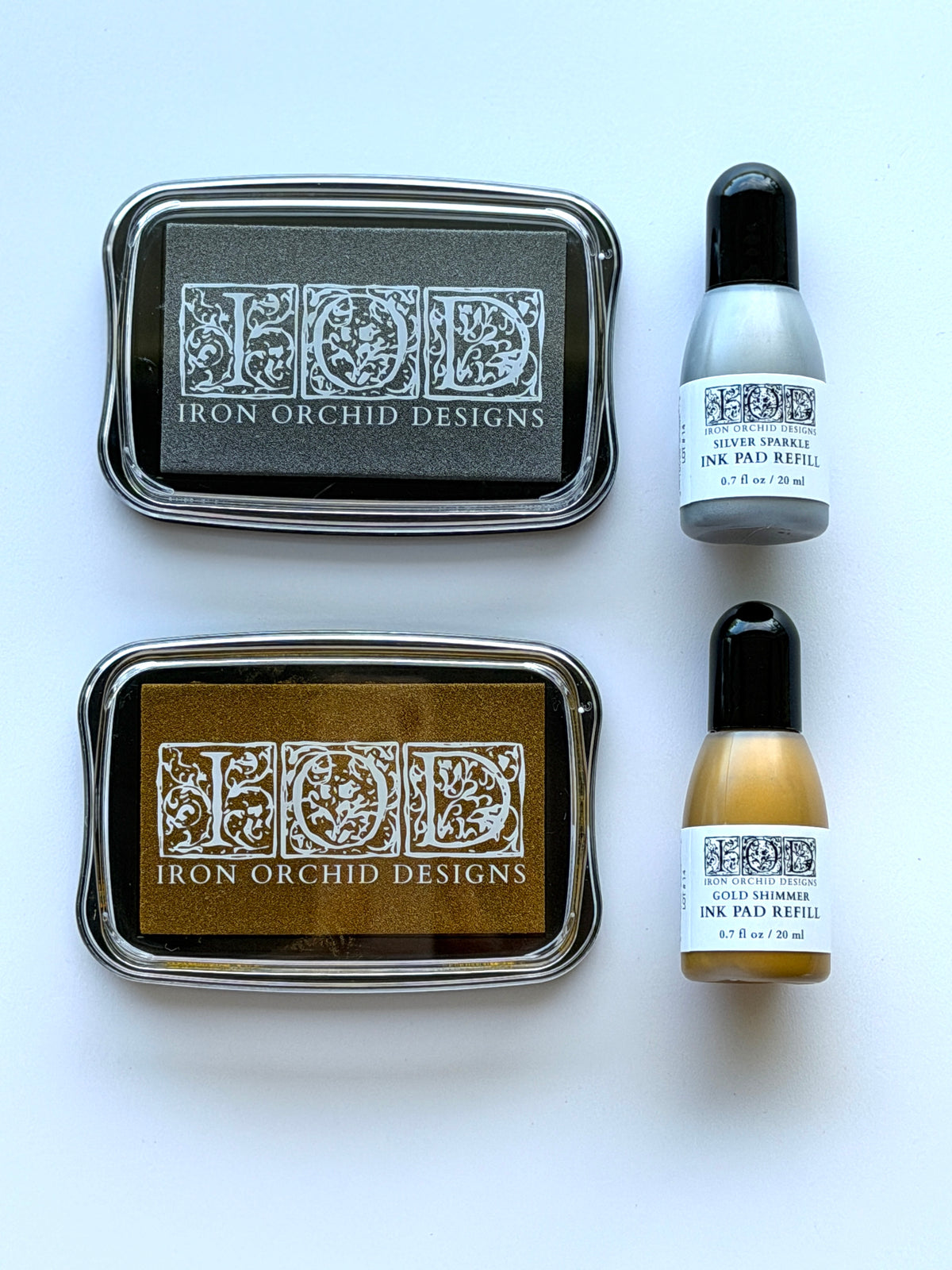 Gold Shimmer and Silver Sparkle Ink Pads