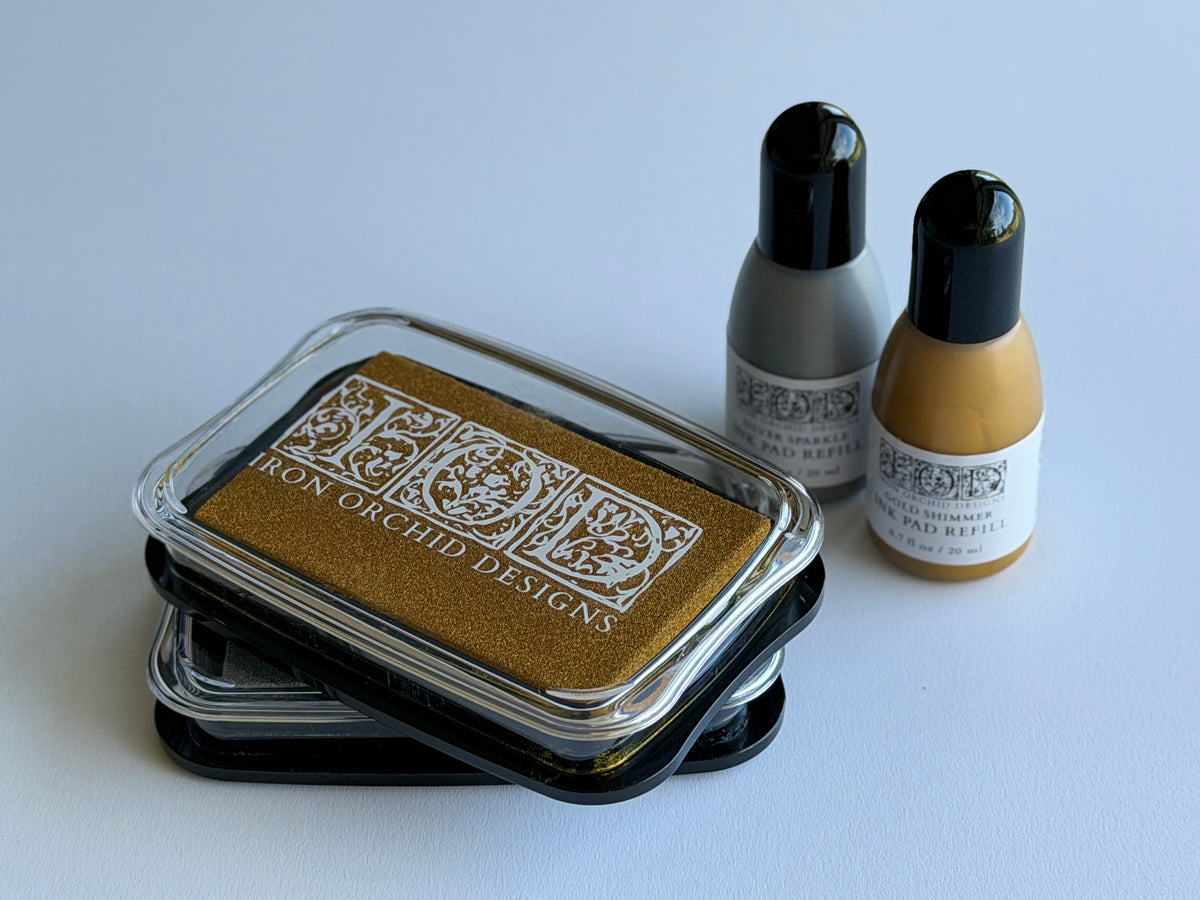 Gold Shimmer and Silver Sparkle Ink Pads