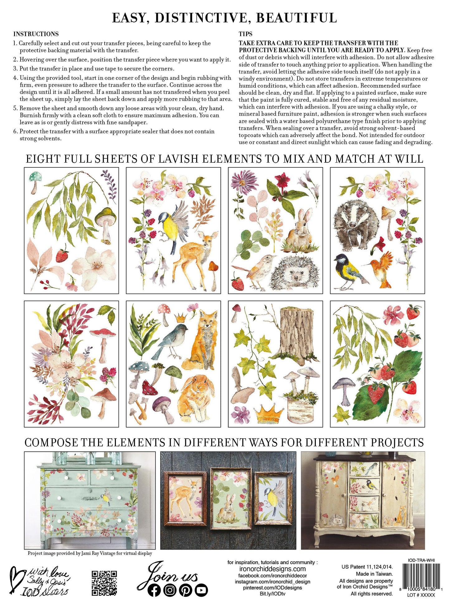 Whispering Willow IOD Transfer Pad with (8) 12 X 16 Sheets