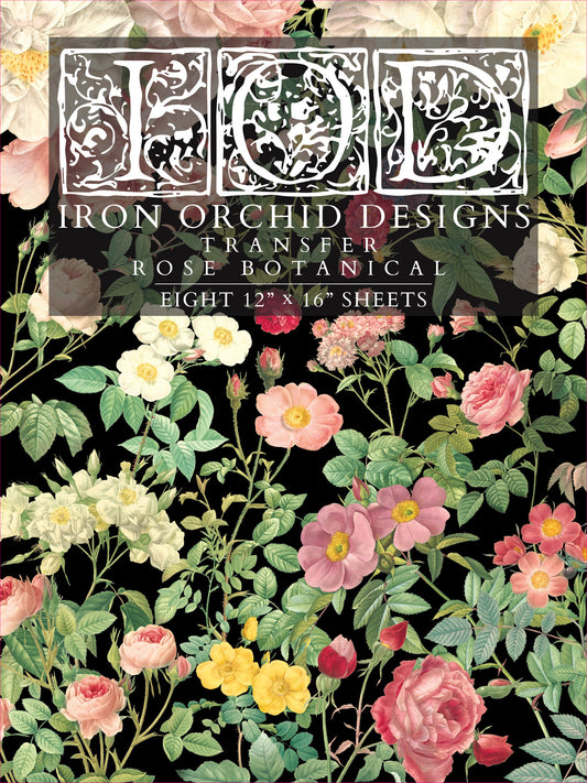 Rose Botanical IOD Transfer Pad with (8) 12 X 16 Sheets