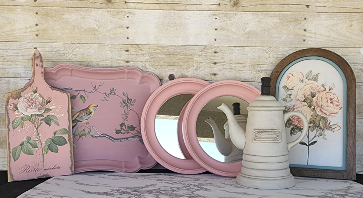 Cottagecore Metal Tray Makeover – IOD Menagerie Transfer + DIY Veranda Paint
