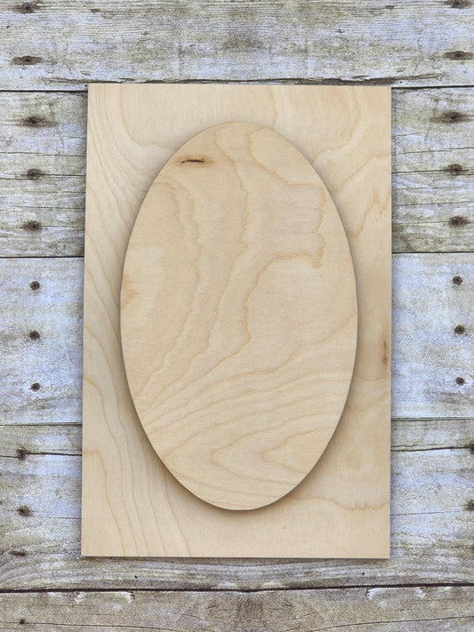 Oval Stacked Wood Plaque