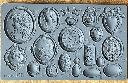 Cameos 6x10 IOD Decor Mould, Moulds Use With Clay or Resin Crafts Signs Sugar Arts Furniture Fall Decor, Cameo Mold Ships in 1-2 days!
