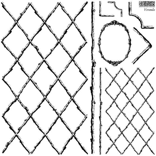 IOD Veranda 2 Sheet Stamps Set, Iron Orchid Designs Ships in 1-2 days!