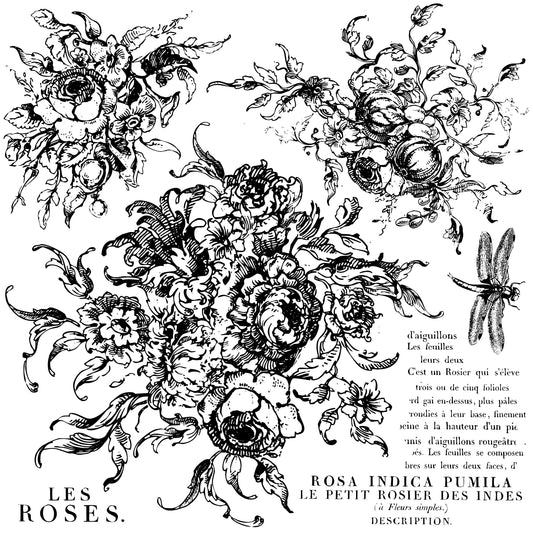 IOD Rose Toile Stamp, Iron Orchid Designs