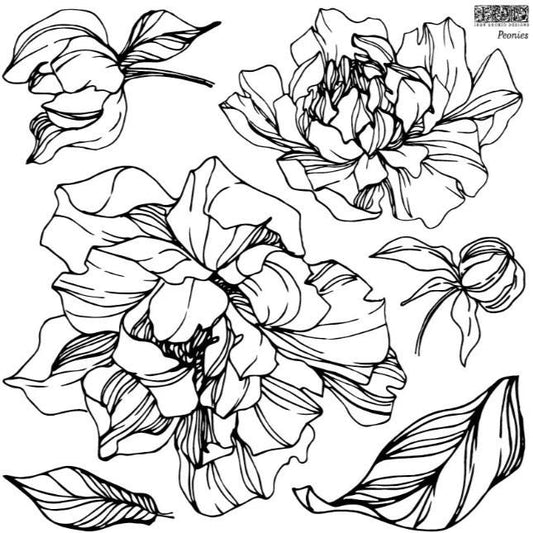 IOD Peonies 2 Sheet 12 inch by 12 inch Stamps