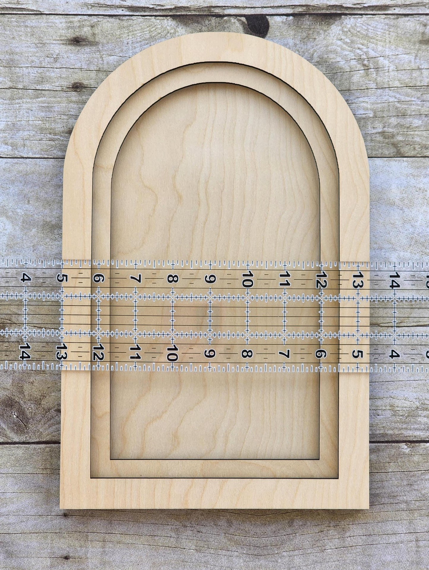 Arch Wood Frame, Layered, 13 x 8.25 Wooden Frames
