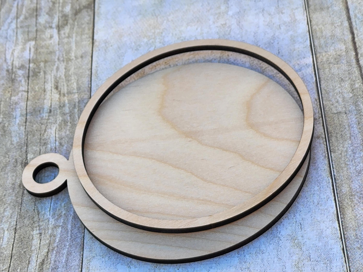 4 Inch Two Piece Wooden Ornament