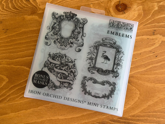 2026 IOD NEW Emblems Stamp Set, Spring 2026 Release, Iron Orchid Designs, Ships same day or next!