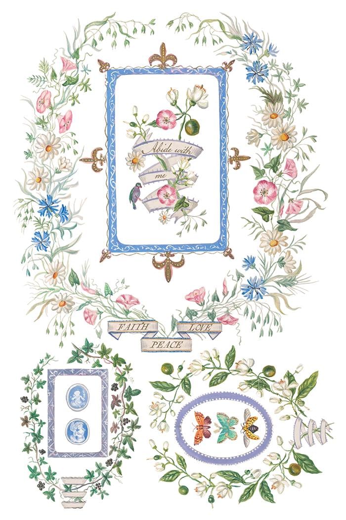 2026 IOD NEW Emily Claire Transfer Pad with (8) 8 x 12 Sheets, Iron Orchid Designs Rub-On Furniture Transfer Decal Botanicals