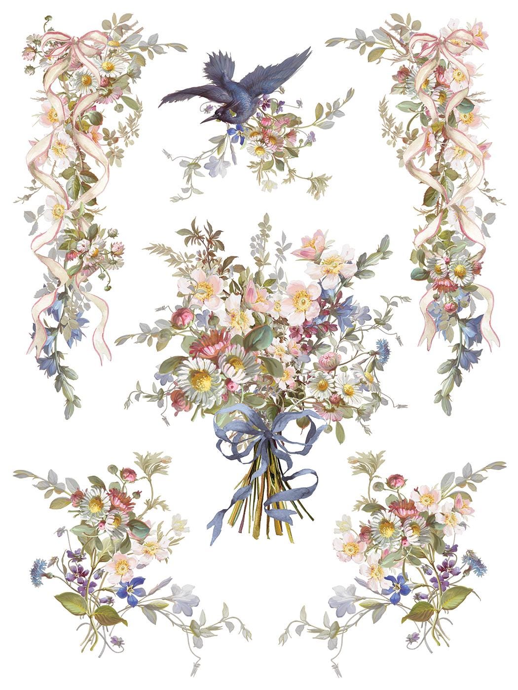 2026 IOD NEW Madeleine Transfer Pad with (8) 12 X 16 Sheets by Iron Orchid Designs Rub-On Furniture Transfer Decal Ships in 1-2 days!