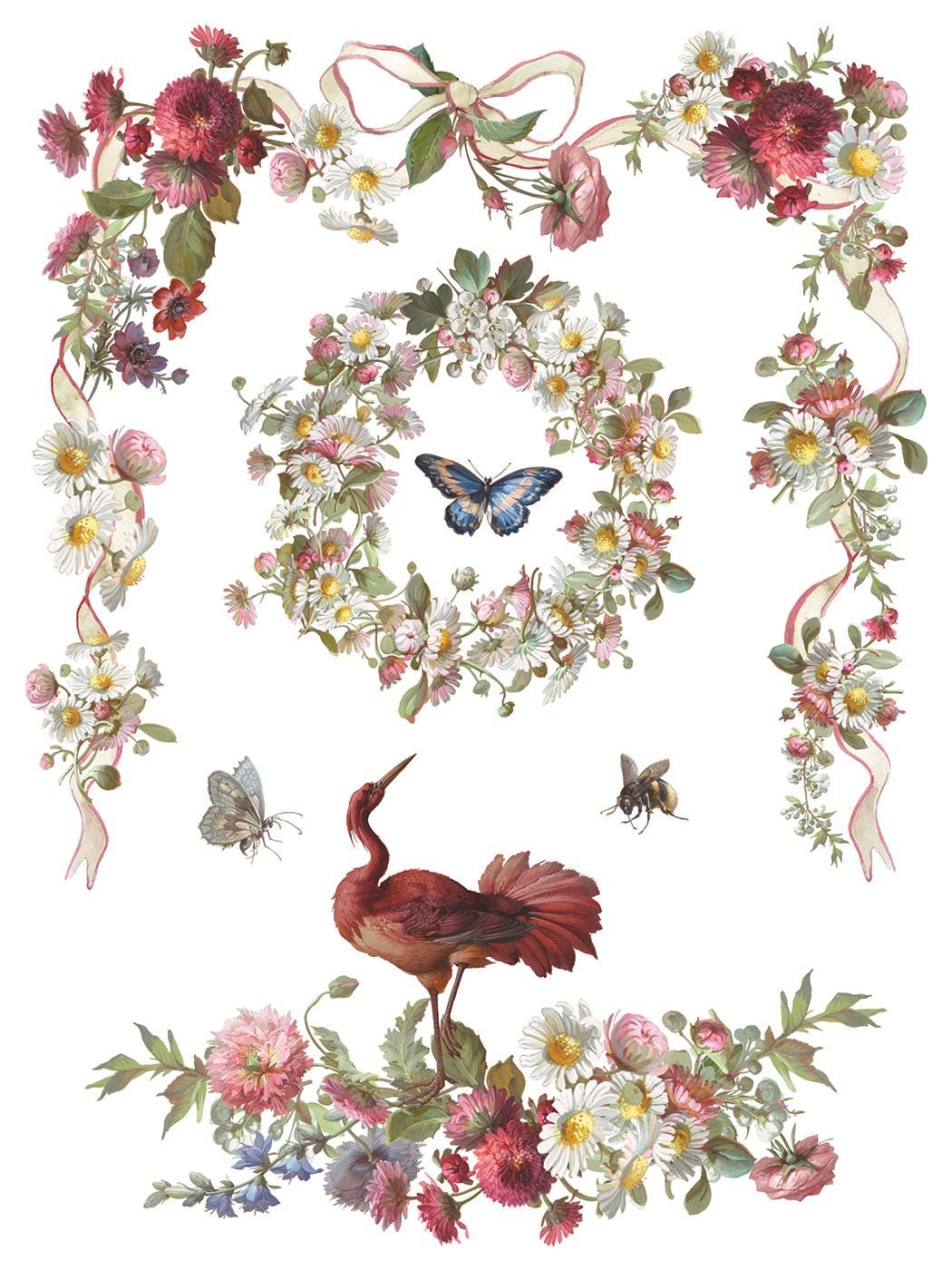 2026 IOD NEW Madeleine Transfer Pad with (8) 12 X 16 Sheets by Iron Orchid Designs Rub-On Furniture Transfer Decal Ships in 1-2 days!