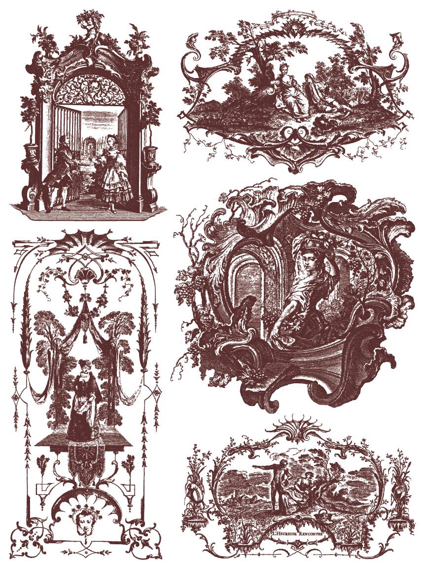 2026 IOD NEW Hameau De La Reine Paint Inlay by Iron Orchid Design - Limited Release Ship in 1-2 days! Floral, Flower, Rose