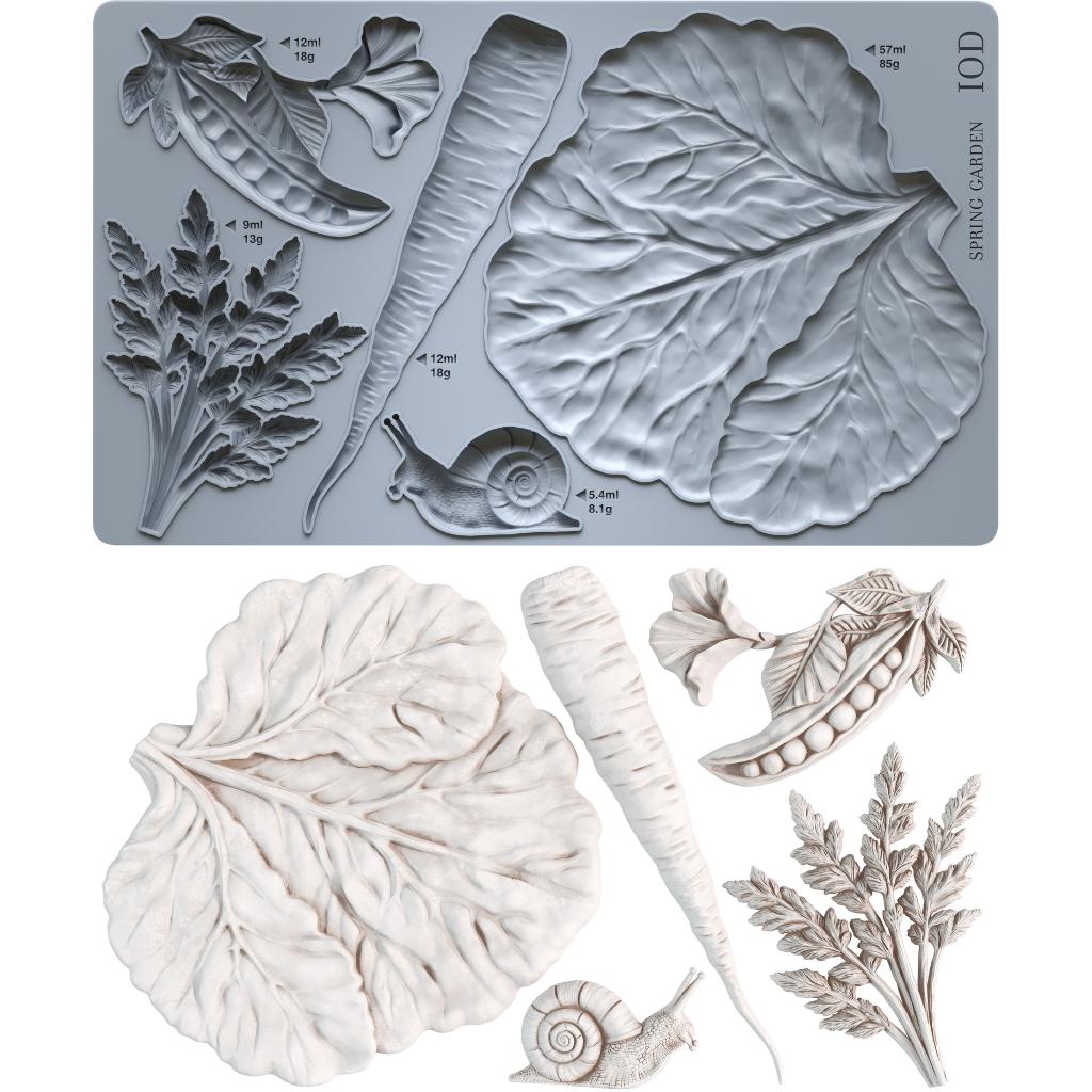 2026 IOD NEW Spring Garden Decor Mould, Moulds Use Clay or Resin Crafts Signs Sugar Arts Furniture, Mold Ship 1 day, Iron Orchid Design