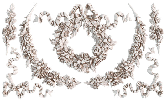 2026 IOD NEW Wreath and Swags Decor Mould, Moulds Use Clay or Resin Crafts Signs Sugar Arts Furniture, Mold Ship 1 day, Iron Orchid Design