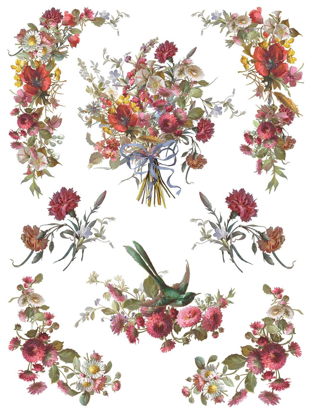2026 IOD NEW Madeleine Transfer Pad with (8) 12 X 16 Sheets by Iron Orchid Designs Rub-On Furniture Transfer Decal Ships in 1-2 days!