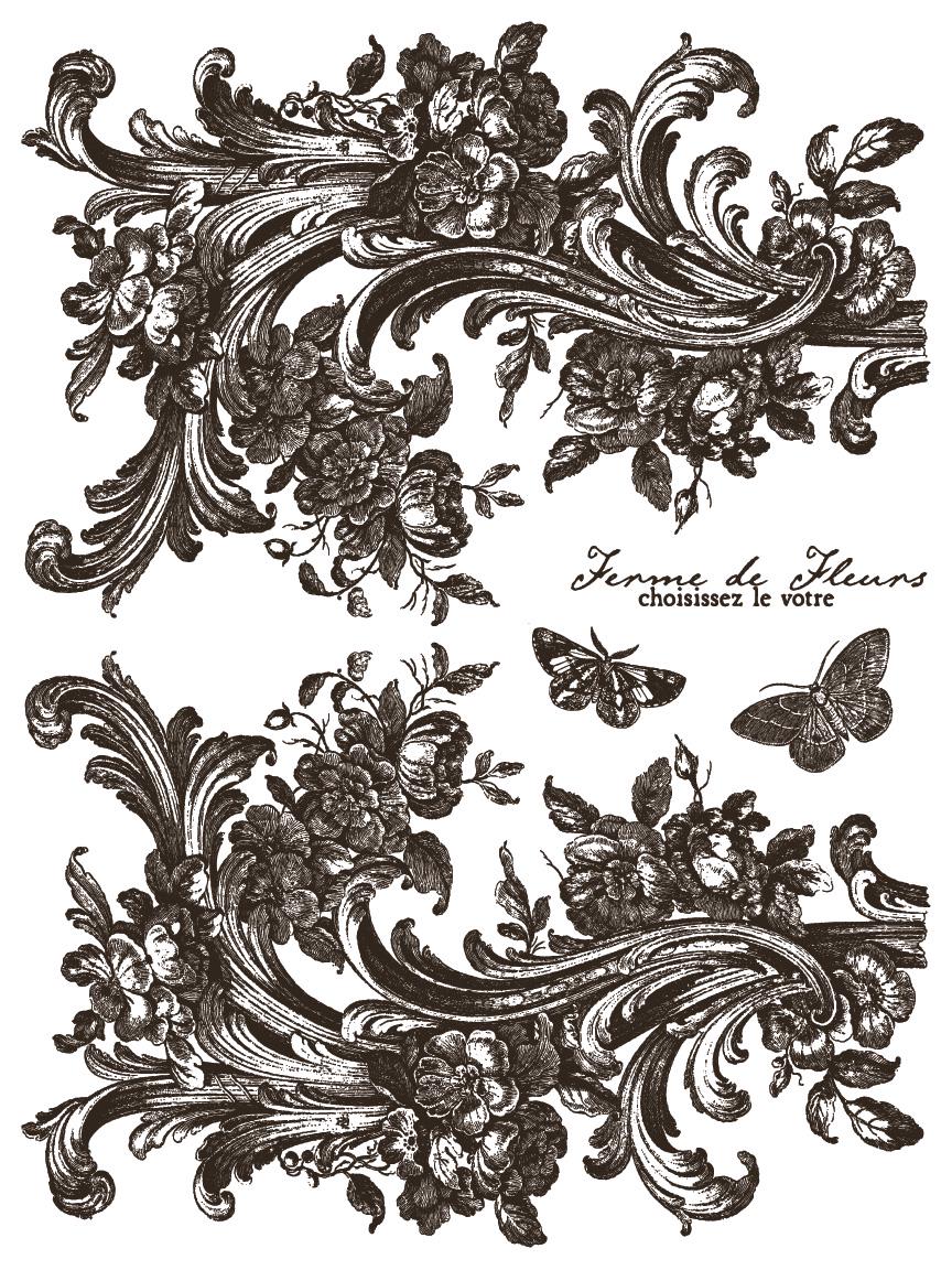 2026 IOD NEW Hameau De La Reine Paint Inlay by Iron Orchid Design - Limited Release Ship in 1-2 days! Floral, Flower, Rose